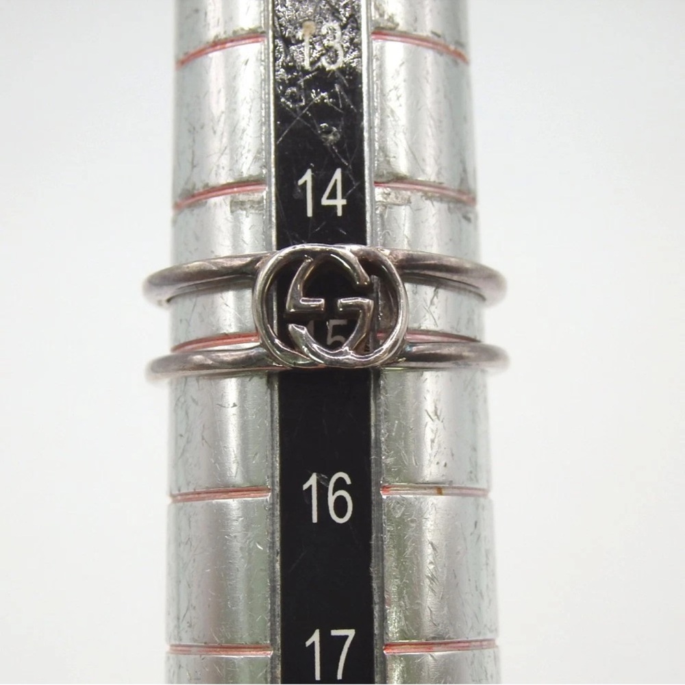 Authentic GUCCI Interlocking G ring Ag925 [Used] - Picture 9 of 9